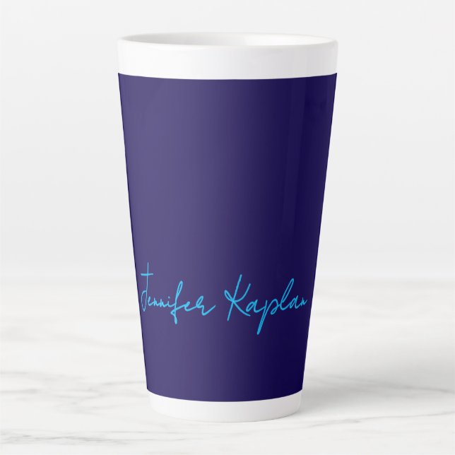 Taza De Café Latte Classical Handwriting Minimalist Professional (Anverso)