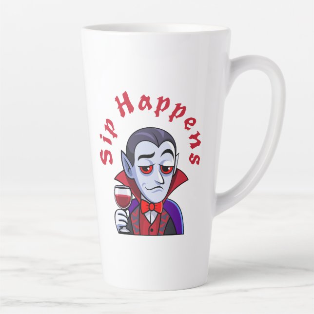 Taza De Café Latte Classy Vampire – Sip Happens (Derecha)