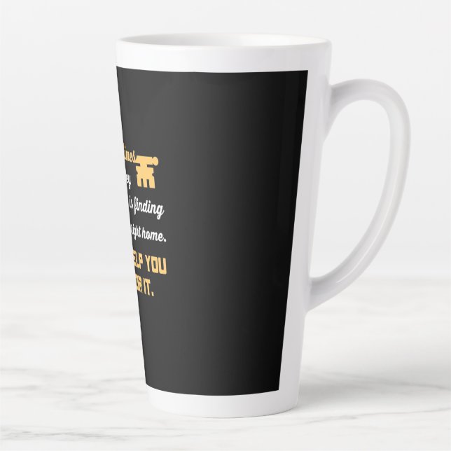 Taza De Café Latte Clave Para Su Nueva Casa (Derecha)