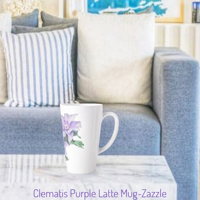 Taza De Café Latte Clematis Purple (Subido por el creador)