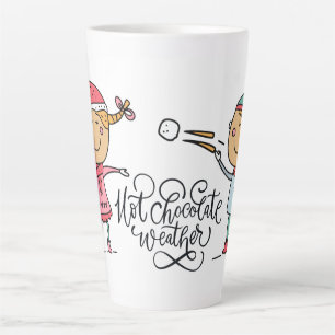 Taza De Café Latte Clima de chocolate caliente