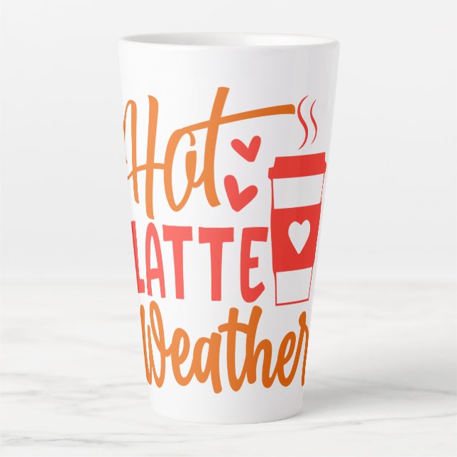 Taza De Café Latte Clima de Latte Caliente (Anverso)