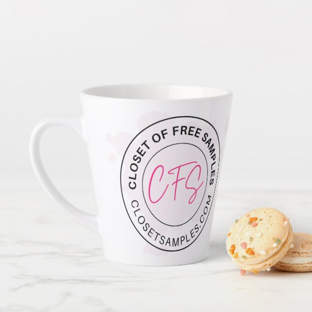 Taza De Café Latte Closet of Free Samples Logo 2021 Edition (In situ)