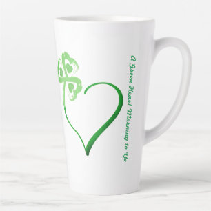 Taza De Café Latte Clover Heart Latte Mug