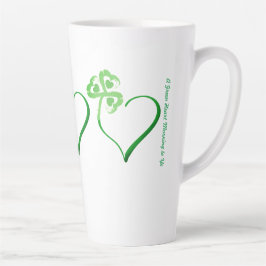 Taza De Café Latte Clover Heart Latte Mug