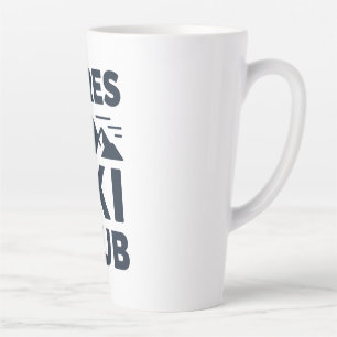 Taza De Café Latte Club de Apres Ski Logo de Montaña - Hombres de Inv