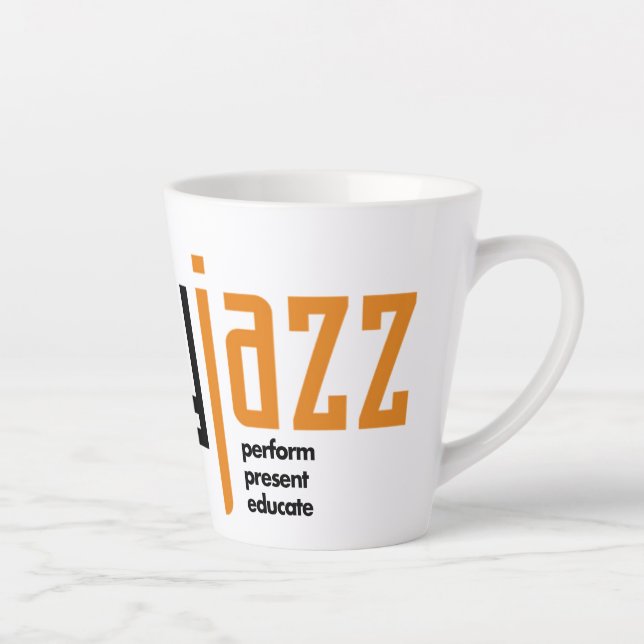Taza De Café Latte CNY Jazz Latte Mug (Derecha)