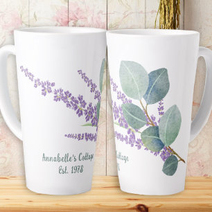 Taza De Café Latte Cocina de Campo Lavanda y Eucalipto