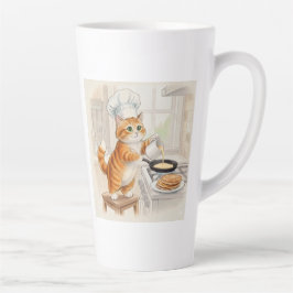Taza De Café Latte Cocina de gatito, Stickers