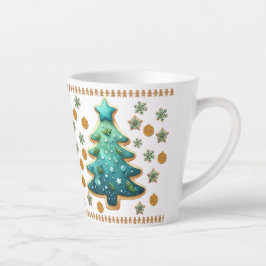 Taza De Café Latte Cocina festiva de árbol de Navidad