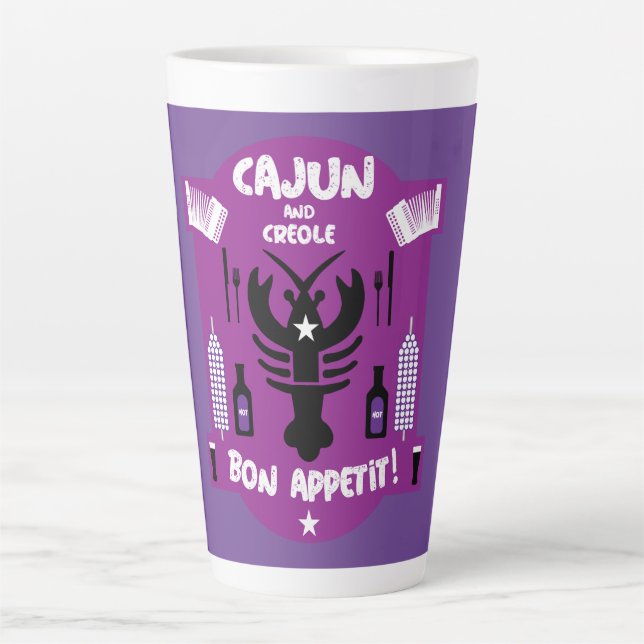 Taza De Café Latte Cocinas cajún y criollo (Anverso)
