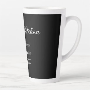 Taza De Café Latte cocinero de cocina añade el detalle del nombre del