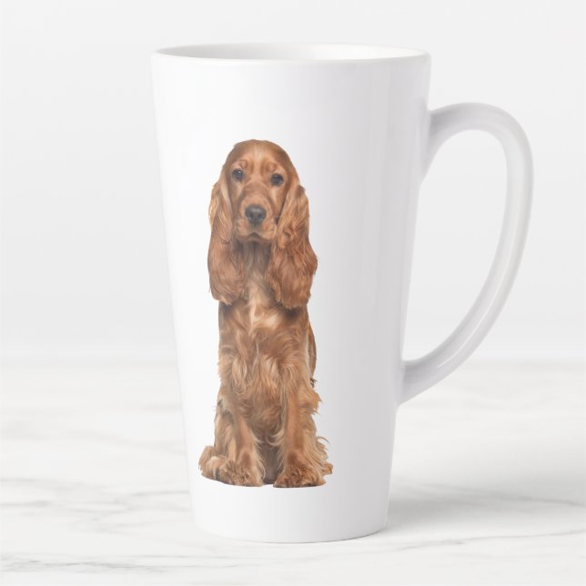 Taza De Café Latte Cocker Spaniel Dog Tall Mug (Derecha)