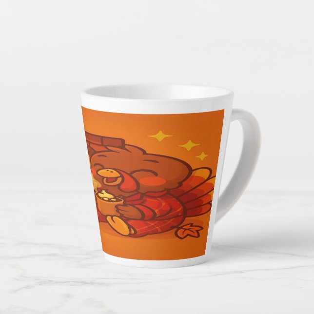 Taza De Café Latte Cocoa by the Fire: Baby Turkey Bliss (Ángulo derecho)