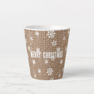 Taza De Café Latte Cocoa Cream Copos de Nieve Navidad