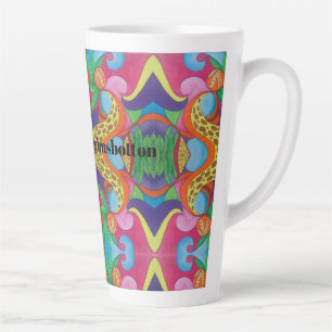 Taza De Café Latte CocoNut Psicodélico