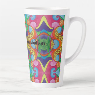 Taza De Café Latte CocoNut Psicodélico