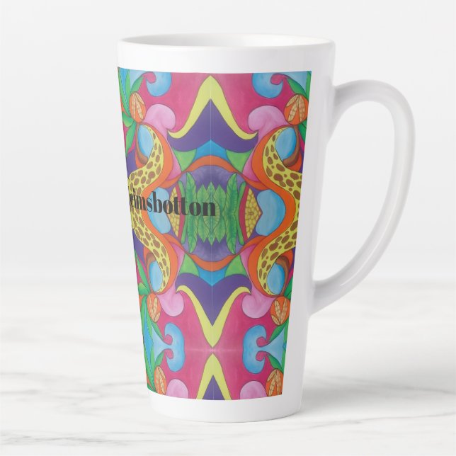 Taza De Café Latte CocoNut Psicodélico (Derecha)