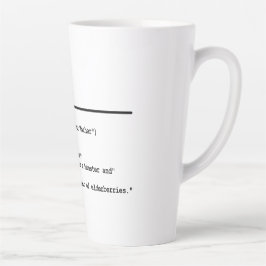 Taza De Café Latte Código de Python - Tu madre era un hámster