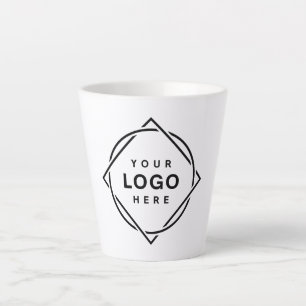 Taza De Café Latte Código QR negro elegante y elegante