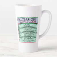 Código Texting de 80 años Divertido cumpleaños Mug
