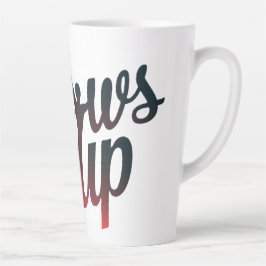 Taza De Café Latte codos arriba