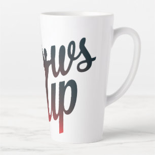 Taza De Café Latte codos arriba