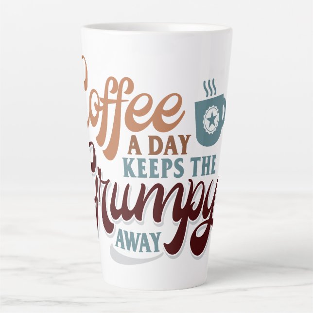 Taza De Café Latte Coffee a Day for Coffee Lover Gift  (Anverso)