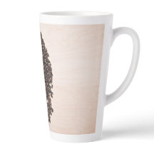 Coffee Bean Heart Latte Mug