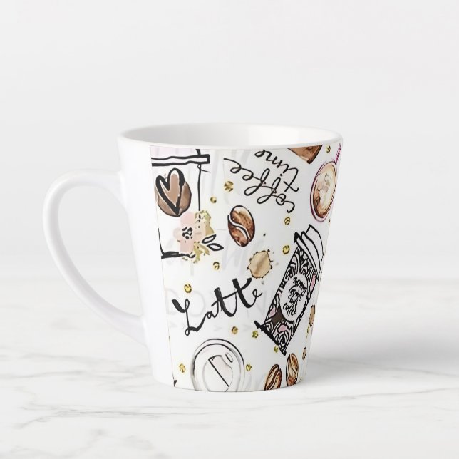 Taza De Café Latte  coffee first (Izquierda)