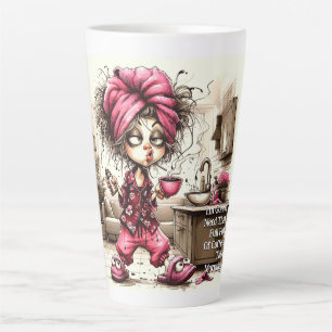 Taza De Café Latte Coffee Lady Full Pot Latte Mug
