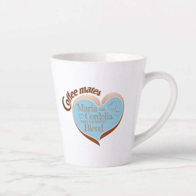 Taza De Café Latte Coffee mates  latte mug (Derecha)
