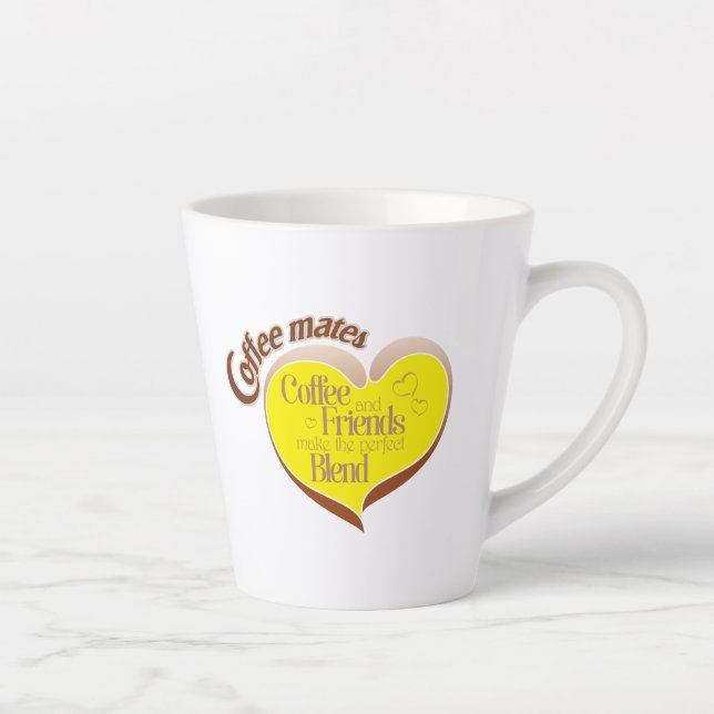 Taza De Café Latte Coffee mates  latte mug (Derecha)