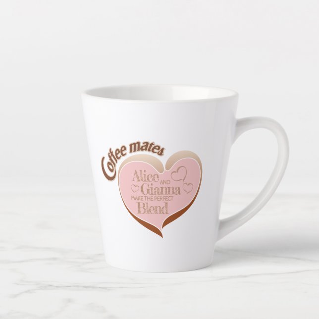 Taza De Café Latte Coffee mates  latte mug (Derecha)