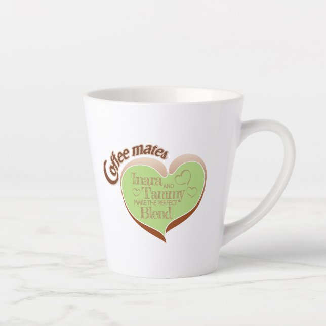 Taza De Café Latte Coffee mates  latte mug (Derecha)
