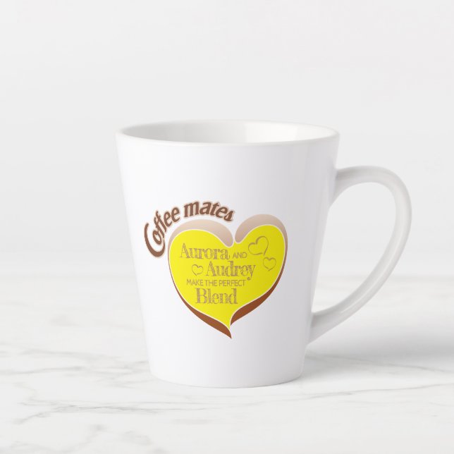 Taza De Café Latte Coffee mates  latte mug (Derecha)