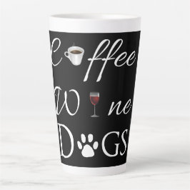 Taza De Café Latte Coffee Wine Dogs Latte Mug
