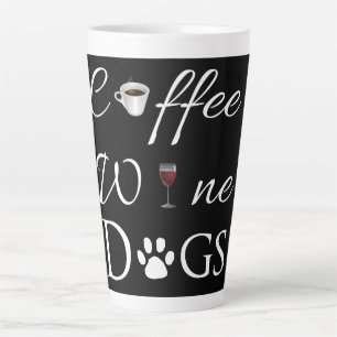 Taza De Café Latte Coffee Wine Dogs Latte Mug