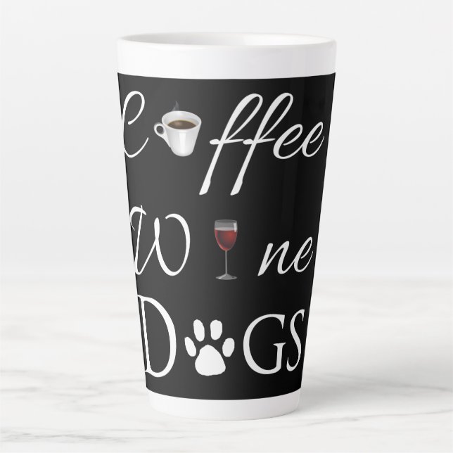 Taza De Café Latte Coffee Wine Dogs Latte Mug (Anverso)
