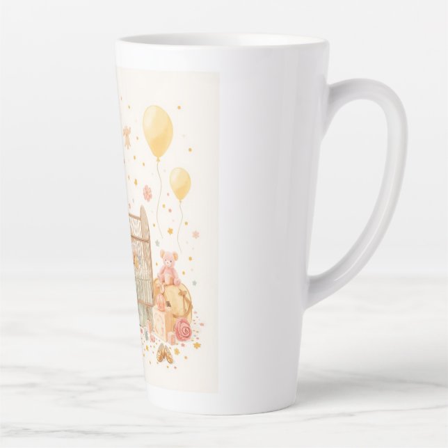 Taza De Café Latte Cojín decorativo (Derecha)