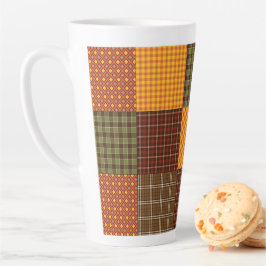 Taza De Café Latte Colcha de comodidad de otoño