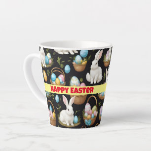 Taza De Café Latte Colección Boho Easter Bunny