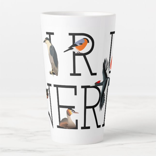 Taza De Café Latte Colección clásica Bird Nerd (Anverso)