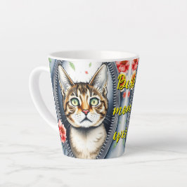 Taza De Café Latte Colección de gato de color agua dulce y a la moda