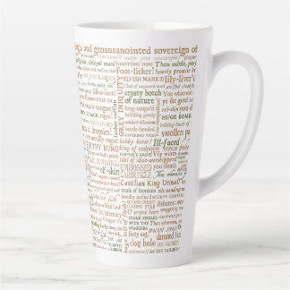 Taza De Café Latte Colección de insultos de Shakespeare