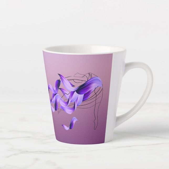 Taza De Café Latte Colección de lineas hermosas (Derecha)
