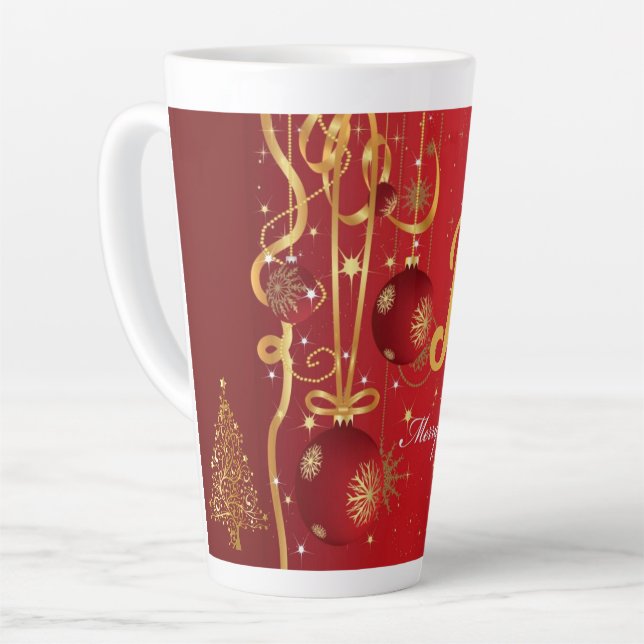Taza De Café Latte Colección de Navidades Suzanne Elizabeth (Ángulo izquierdo)