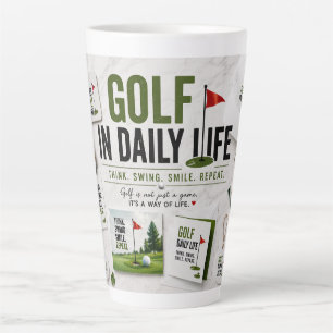 Taza De Café Latte Colección de vida diaria de golf