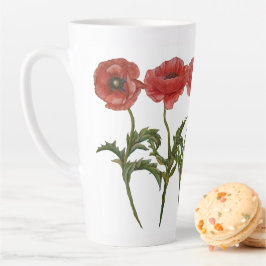 Taza De Café Latte Colección Red Poppy