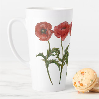 Taza De Café Latte Colección Red Poppy
